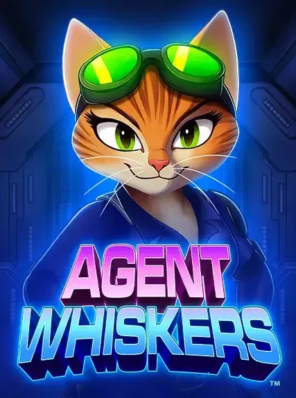 Decorative casino game artwork for HadesBet: Agent Whiskers