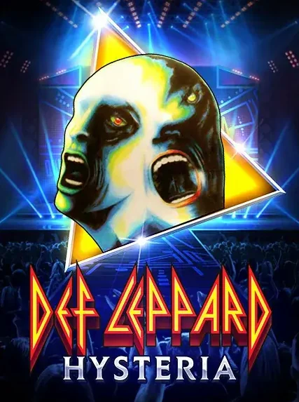 Decorative casino game artwork for HadesBet: Def Leppard Hysteria